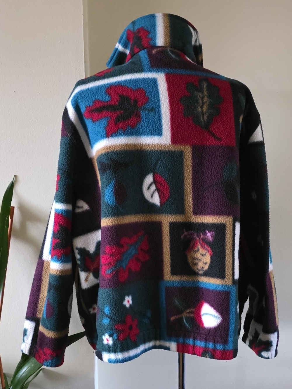 Vintage TanJay Fleece Zip Up Jacket/Sweater - Fall Theme - L - Picture 16 of 16
